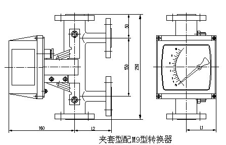 腐蝕性氣體流量計(jì)外形尺寸圖